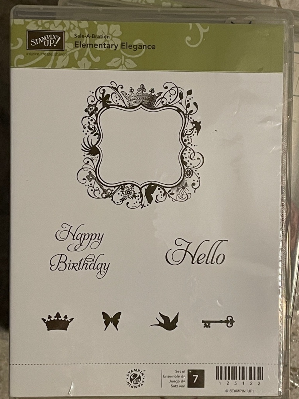 Stampin' Up! Elementary Elegance Clear Stamp Set - Black Accents